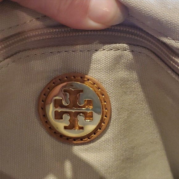 Tory Burch Canvas & Leather Tote - Picture 7 of 11